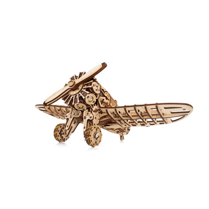 Деревянные механические 3D пазл «Самолет»