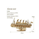 Деревянный 3D конструктор «Круизный лайнер», размеры