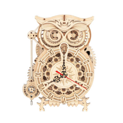 Деревянный 3D пазл "Часы-сова"