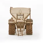 Деревянный механический 3D-пазл «Прицеп для Кировец K-7M», вид спереди