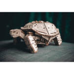 «Черепаха» механический заводной 3D-конструктор, зеленый фон спереди