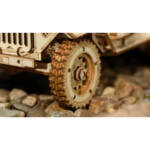 Деревянный 3D конструктор "Армейский джип", колесо детально