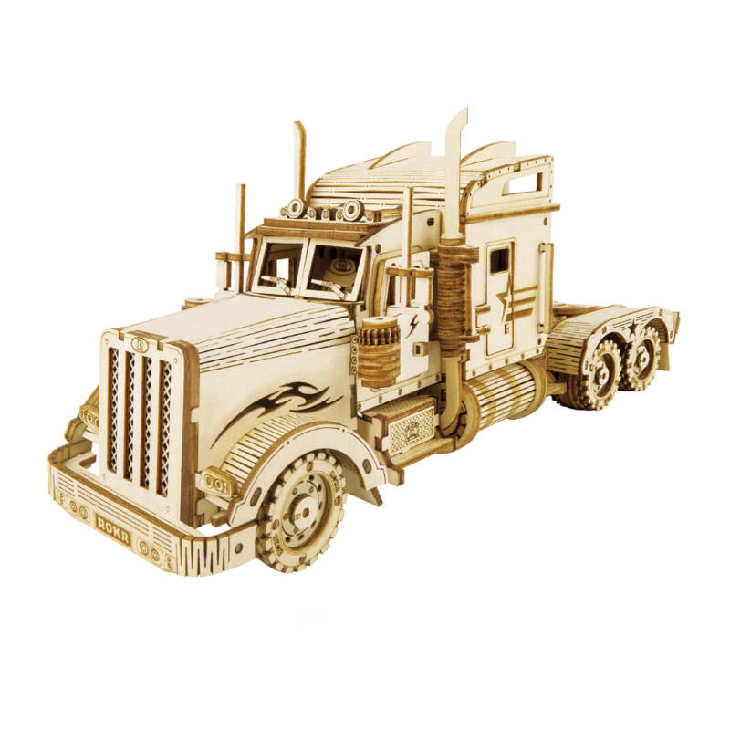 Деревянный 3D пазл "Тягач грузовой"