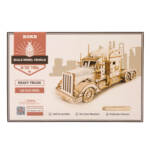 Деревянный 3D конструктор "Тягач грузовой", коробка