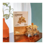 3D деревянный конструктор "Карета", упаковка рядом