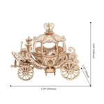 3D деревянный конструктор "Карета-тыква", размеры