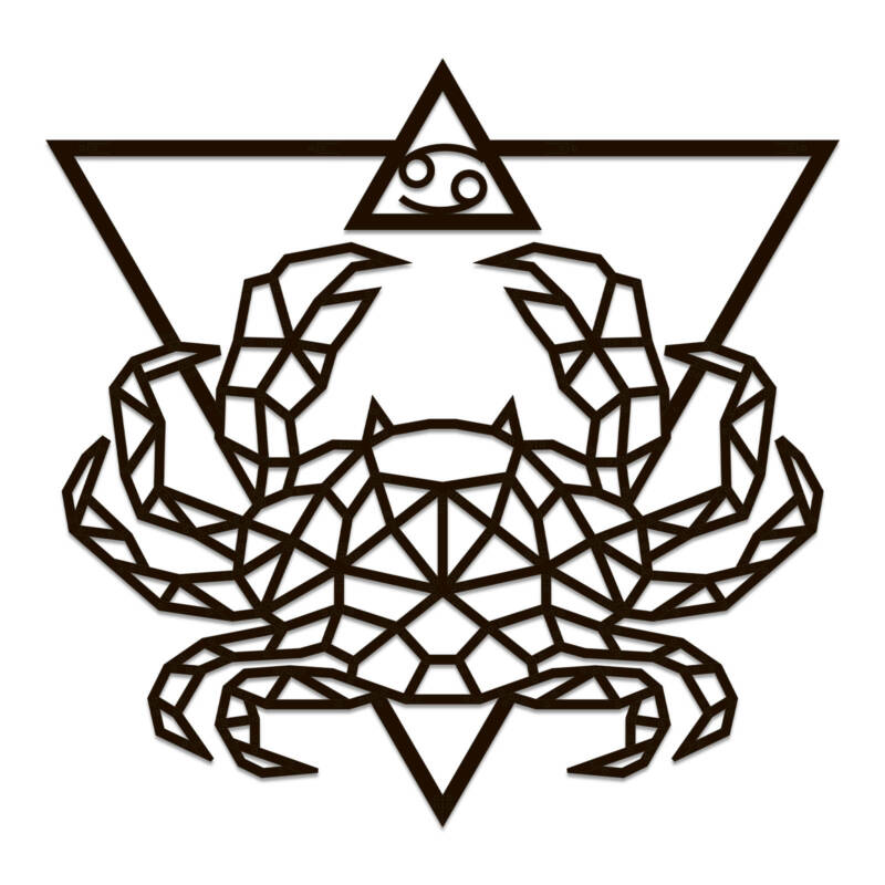 Знак зодиака многоугольный пазл "Рак"
