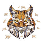 Деревянный пазл «Рысь»