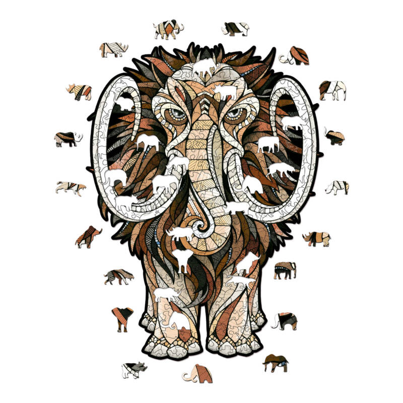 Деревянный пазл «Мамонт»