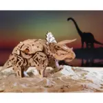 Деревянный механический 3D-пазл «Tрицератопс», юрский переоиод