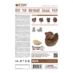 Деревянный 3D-пазл копилка «Утка», коробка обратная сторона