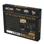 Механический деревянный 3D-пазл «Котёнок черный», коробка обратная сторона