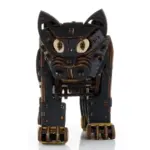 Механический деревянный 3D пазл «Котёнок черный», вид спереди