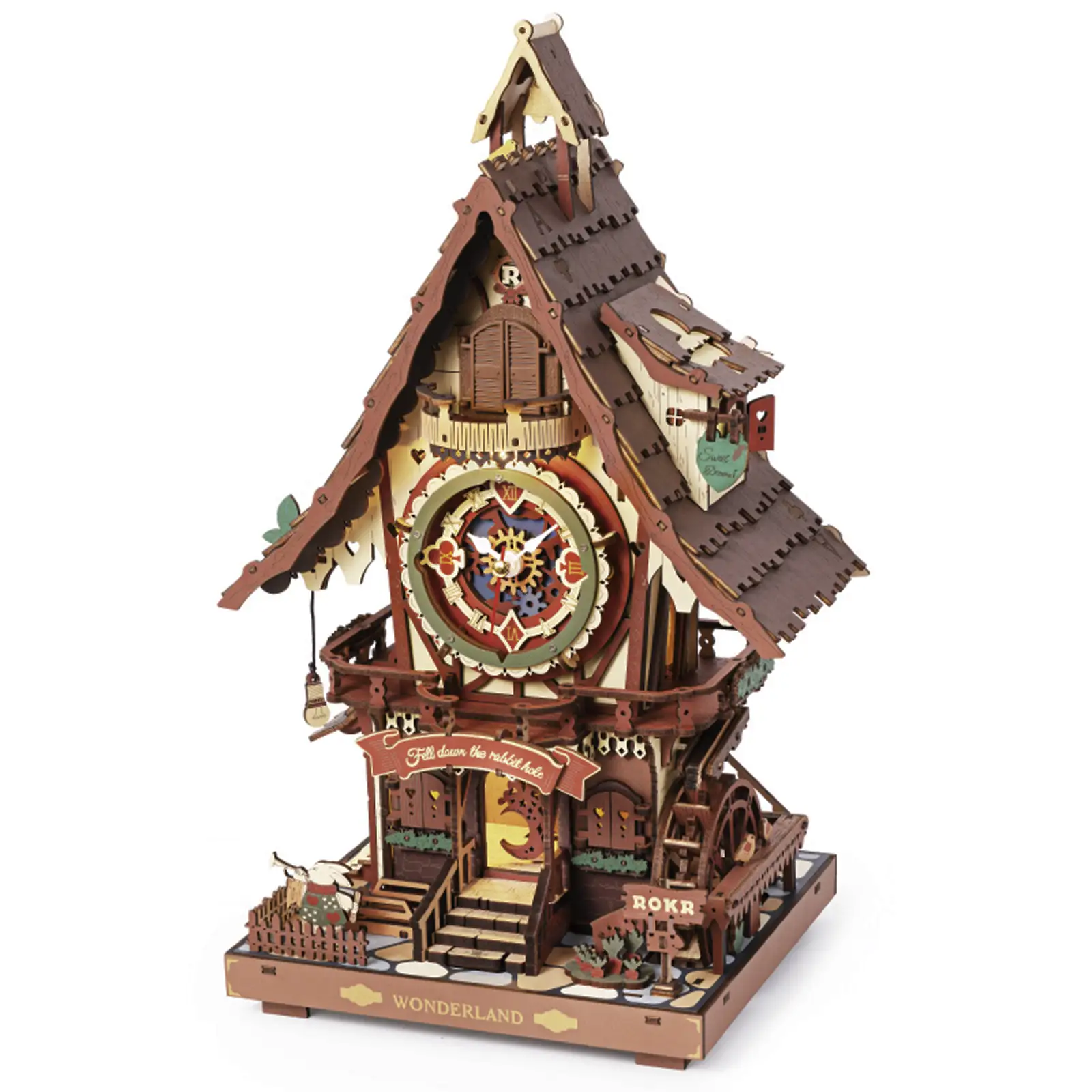 3D пазл конструктор «Часы с механической кукушкой»