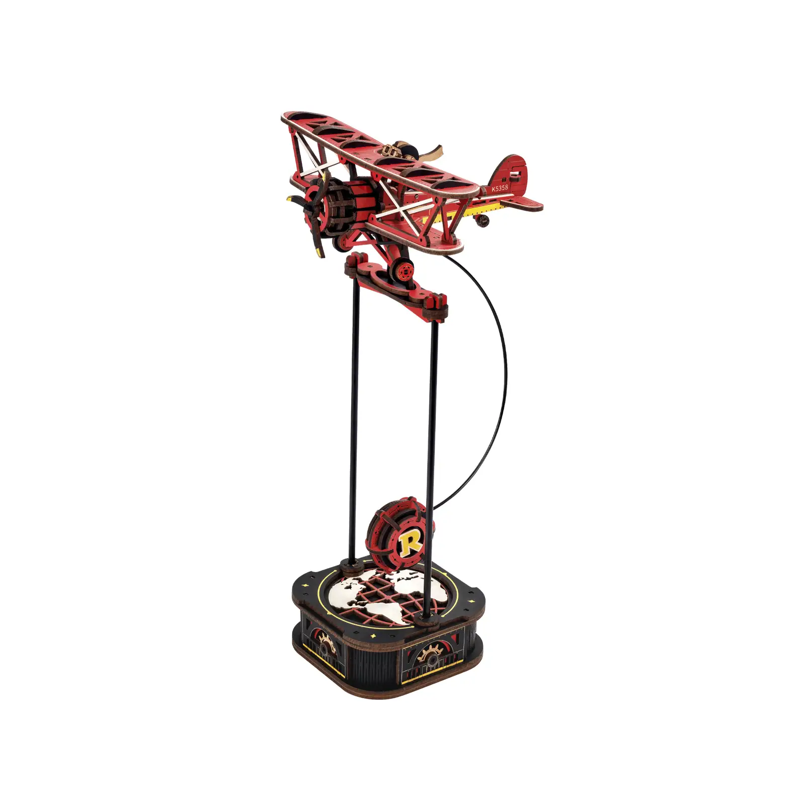 Деревянный маятниковый 3D пазл «Летчик»