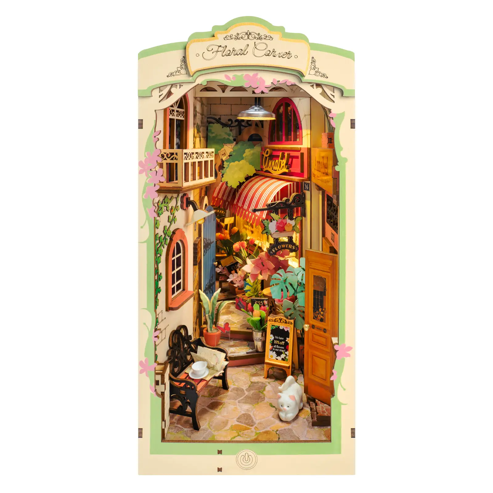 3D пазл история в книге «Цветочный магазин»